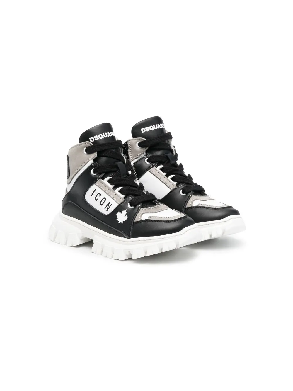 

Dsquared2 Kids tenis con agujetas y diseño color block - Negro