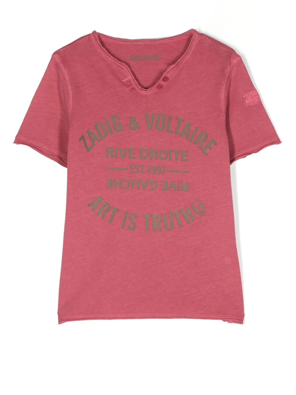 

Zadig & Voltaire Kids playera con estampado gráfico - Rosado