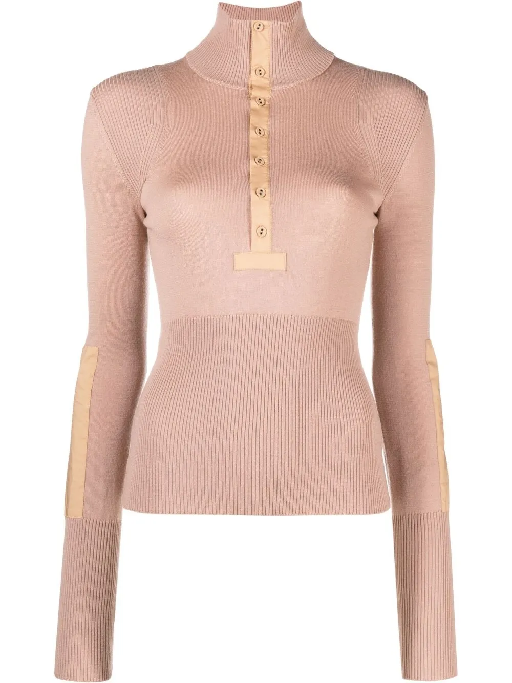 

Ulla Johnson top tejido con cuello falso - Rosado