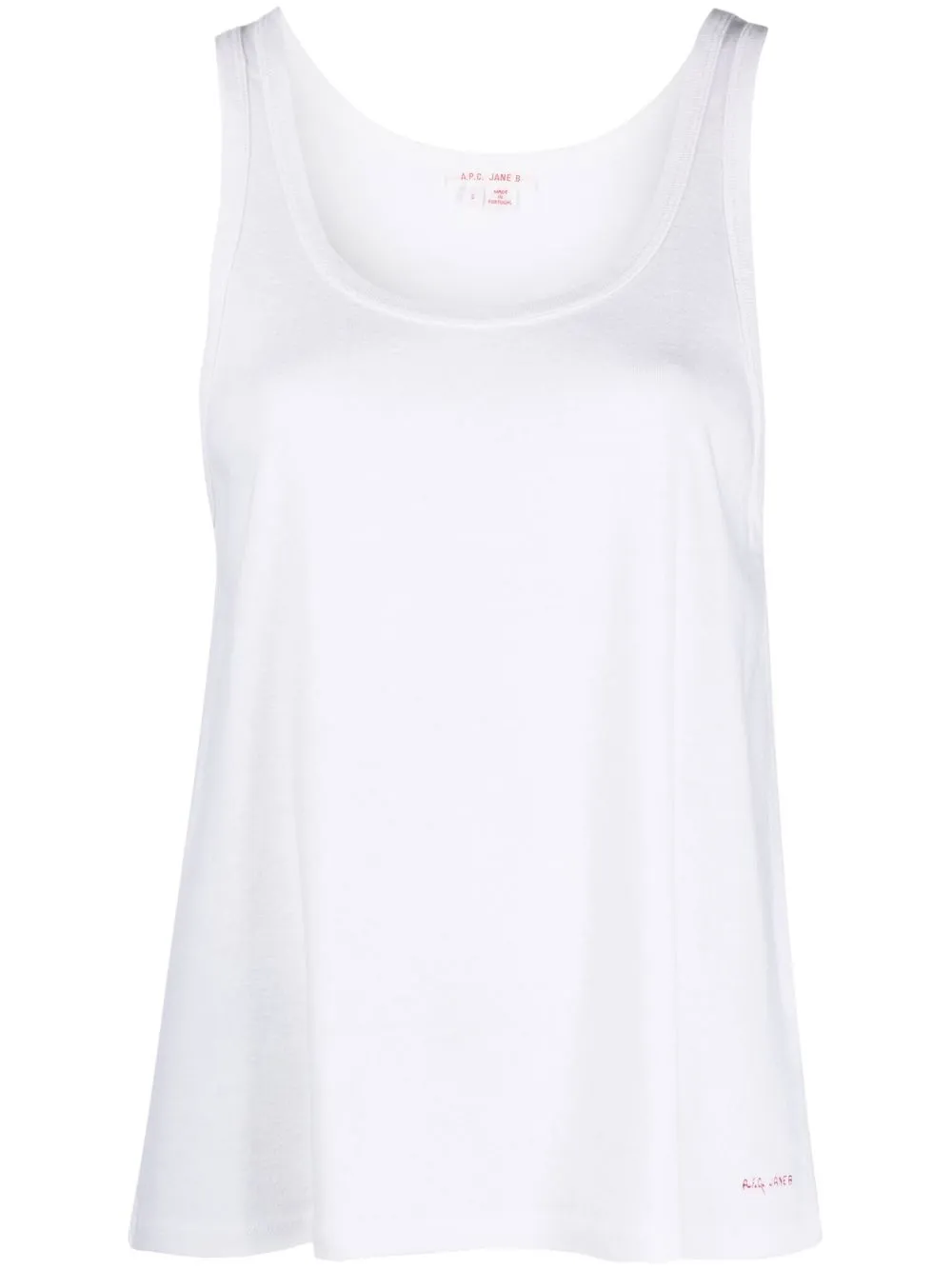 

A.P.C. top sin mangas con cuello redondo - Blanco