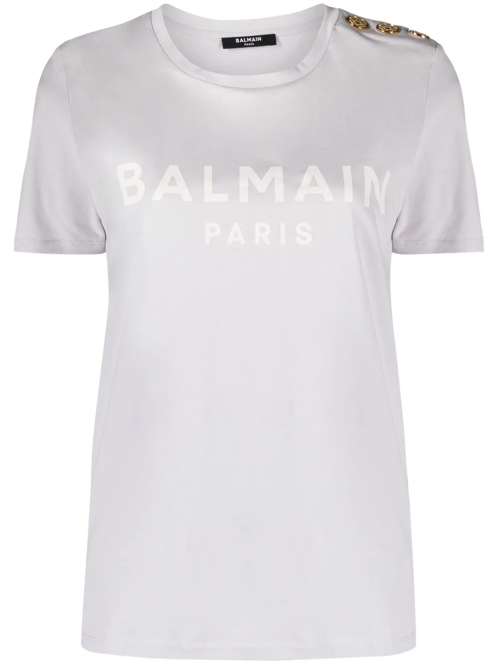 

Balmain playera con logo estampado - Gris