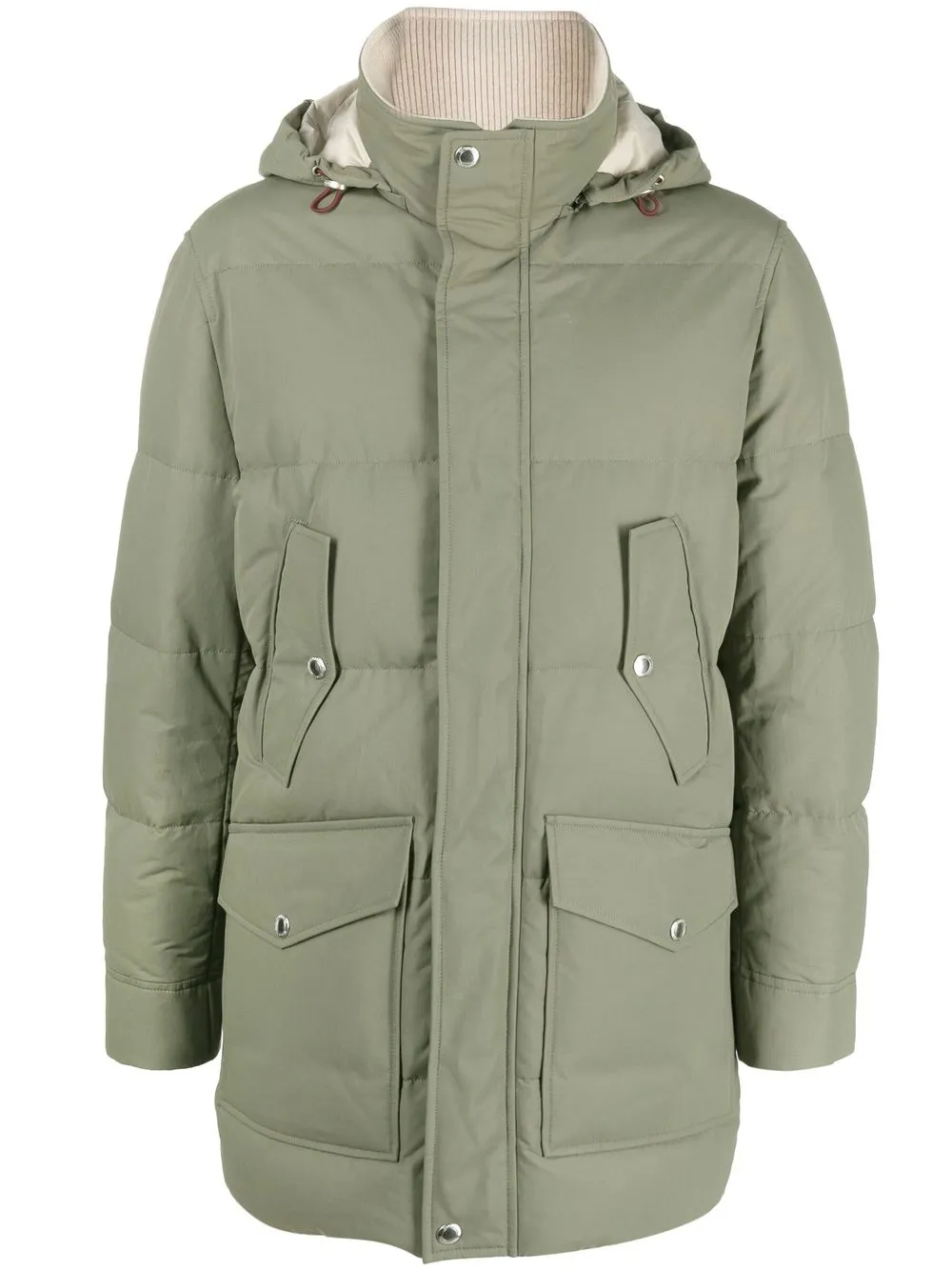 

Brunello Cucinelli hooded padded coat - Green