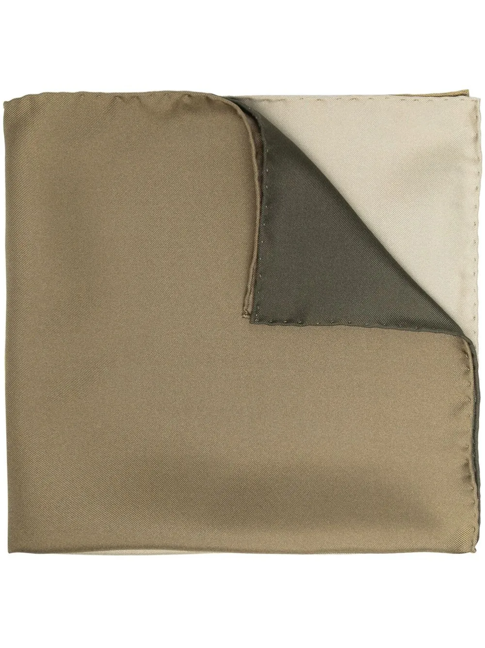 

TOM FORD pañuelo de bolsillo de seda con diseño color block - Verde