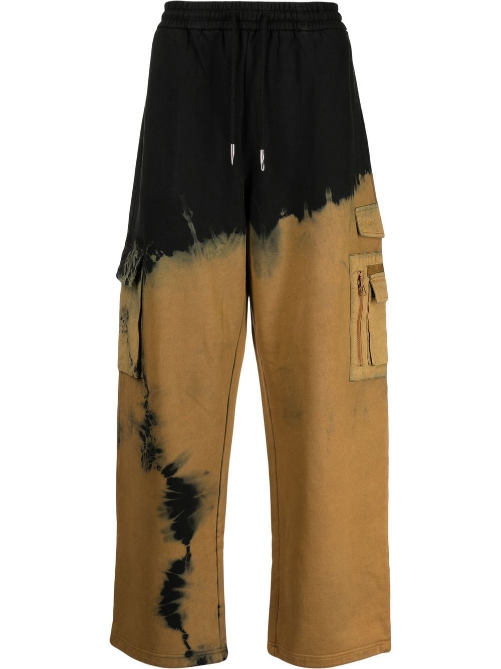 FENG CHEN WANG TIE-DYE WIDE-LEG CARGO TROUSERS