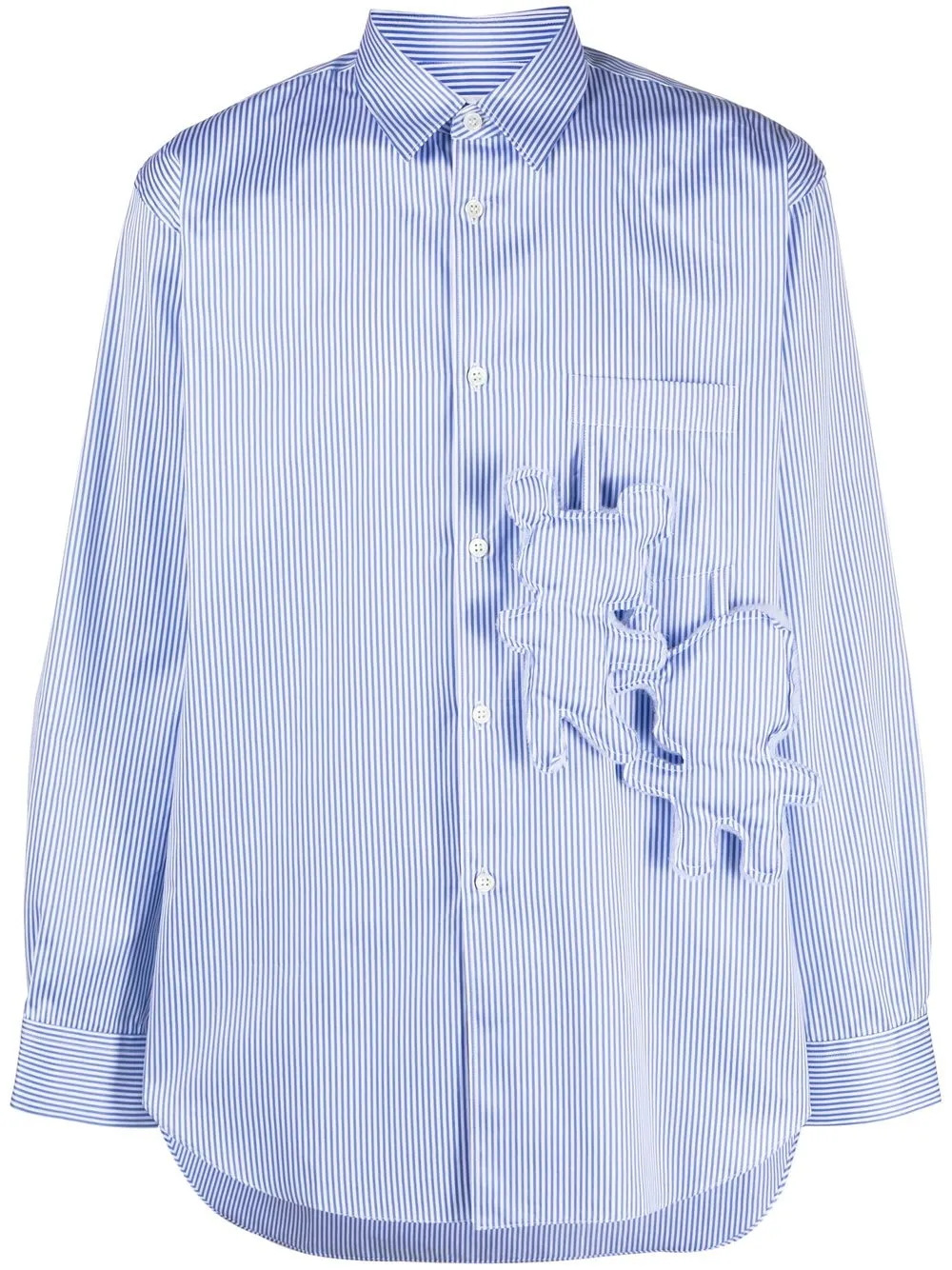 

Comme Des Garçons Shirt camisa con apliques - Blanco