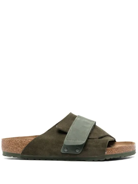 Birkenstock Sandália flat Kyoto de camurça