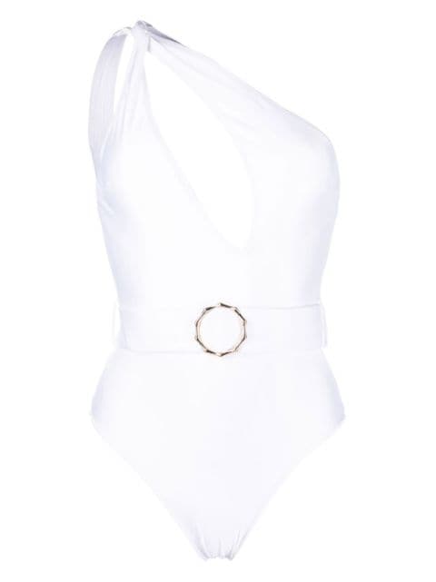 Noire Swimwear cut-out belted-waist swimsuit 