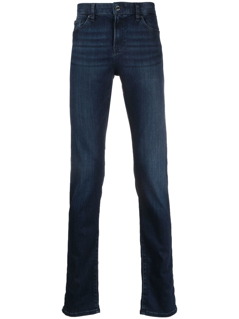 boss jean skinny à patch logo - bleu