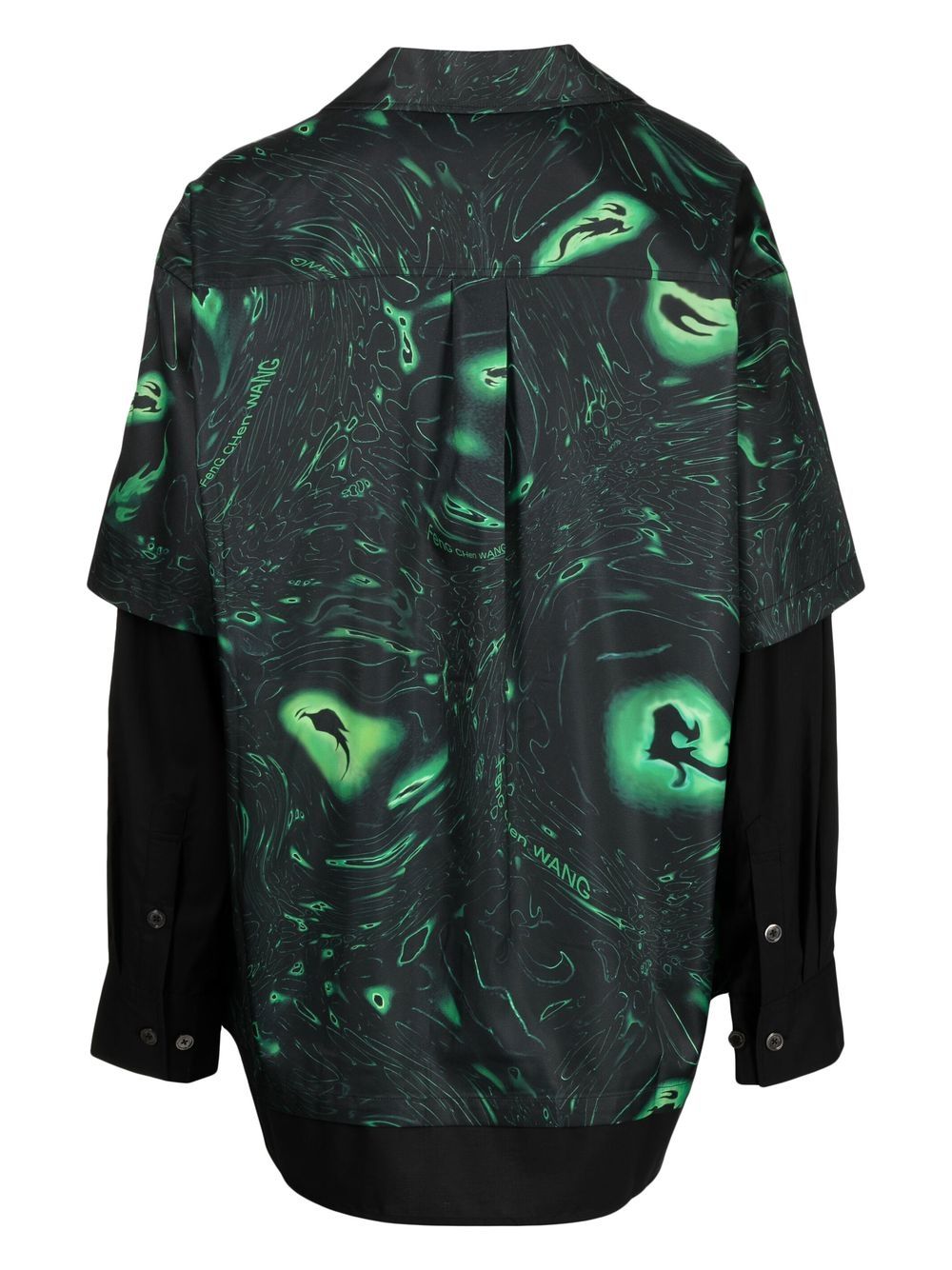 Feng Chen Wang Overhemd met print - Groen