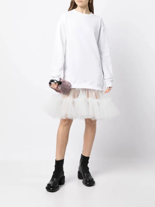 Sweatshirt tulle-skirt Dress - Farfetch
