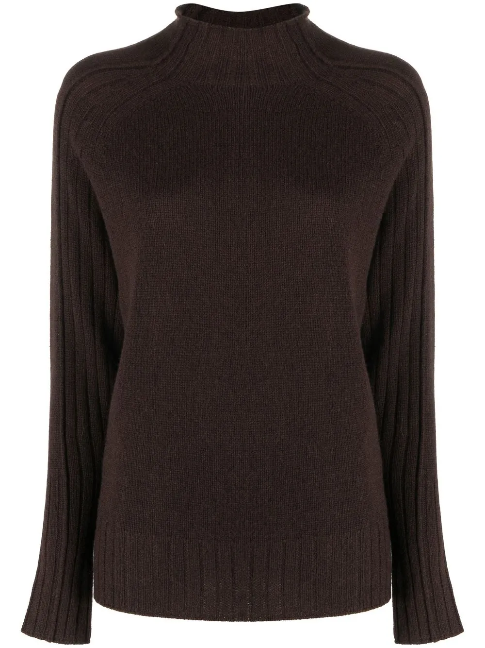 

360Cashmere mock neck knitted top - Brown