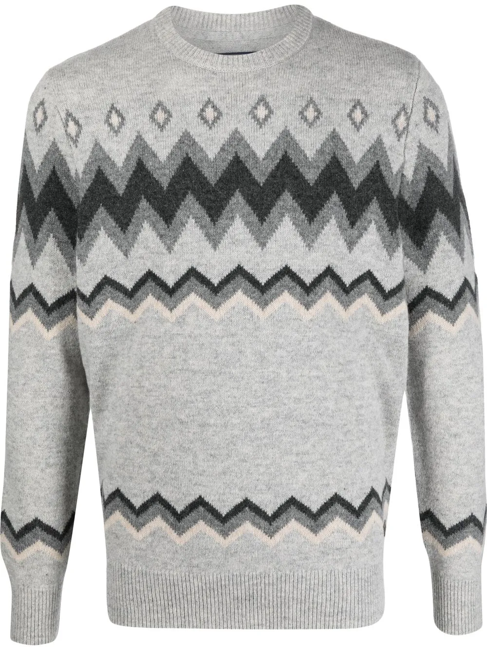 

Barbour zig-zig knitted jumper - Grey