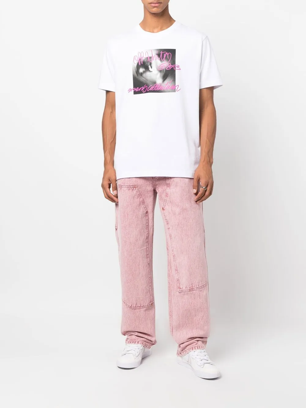 Off-White T-shirt met logoprint - Wit
