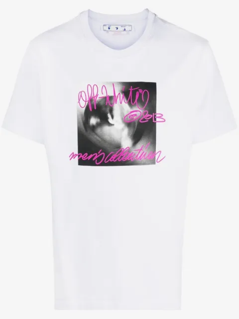 Off-White playera con logo estampado