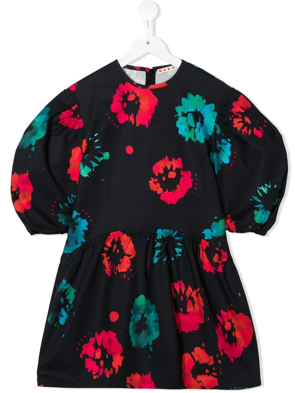 

Marni Kids vestido con estampado floral - Negro