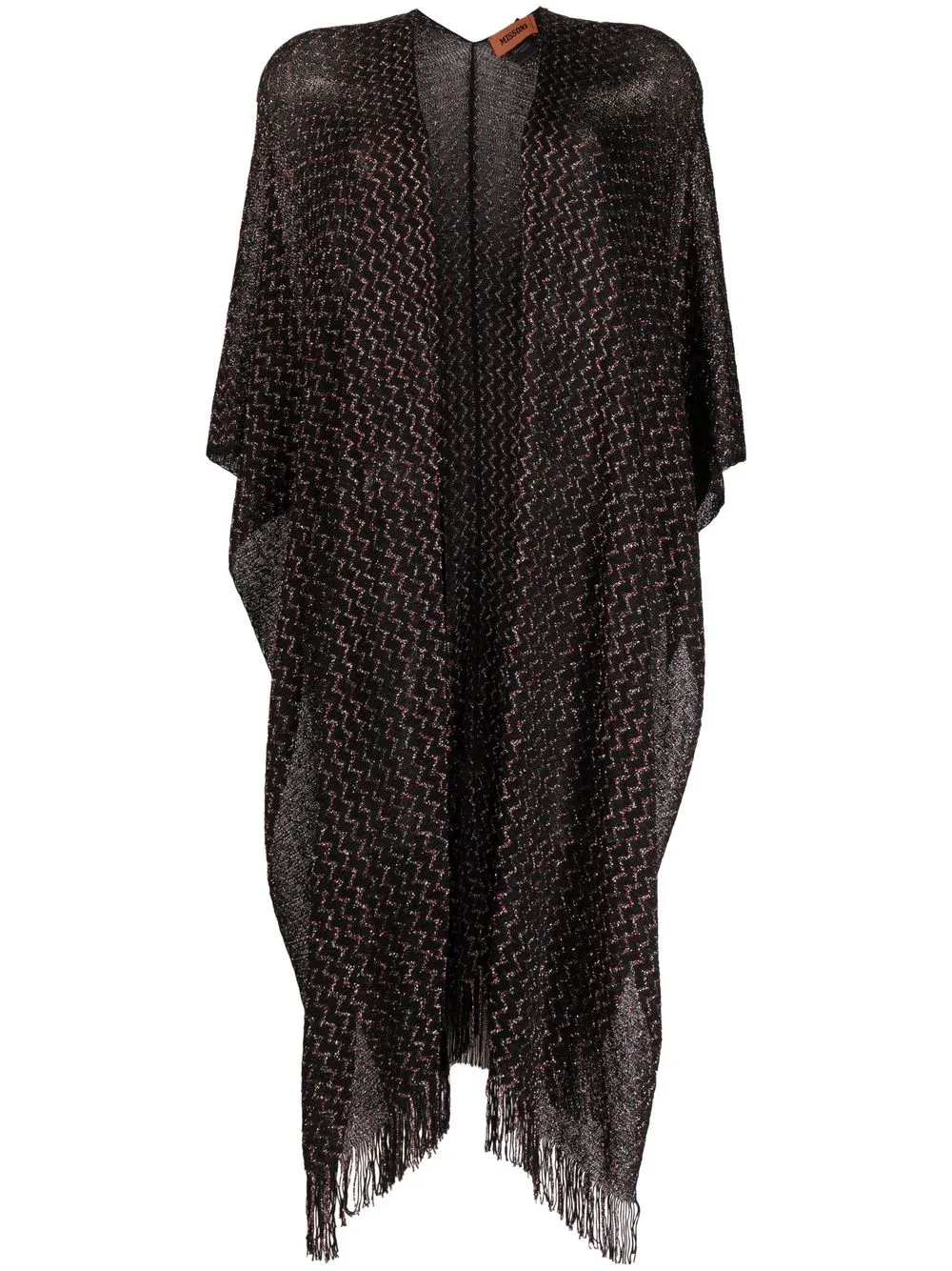 

Missoni weave-knit zig-zag cape - Black