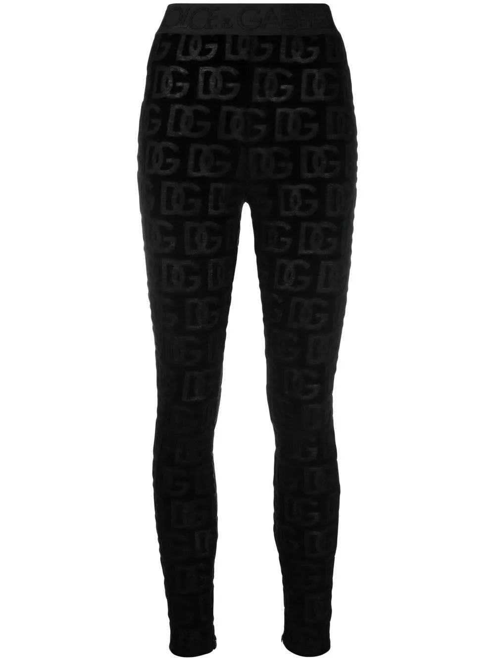 

Dolce & Gabbana monogram-pattern leggings - Black