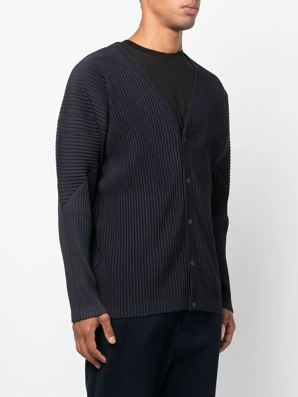 Homme Plissé Issey Miyake プリーツ Vネックカーディガン - Farfetch