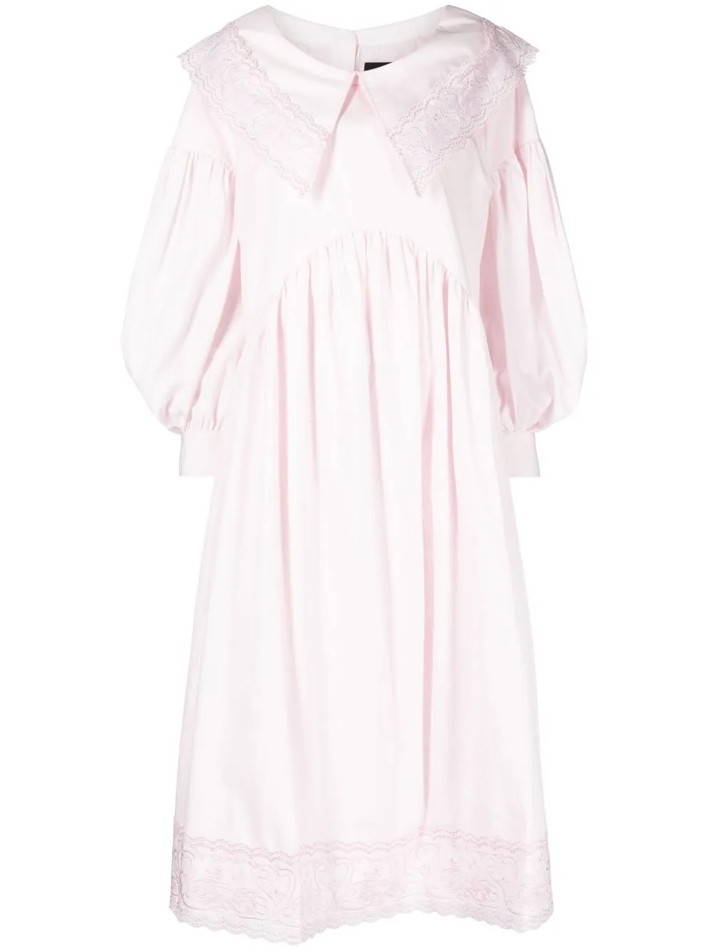 

Simone Rocha open-neck signature sleeve shirt dress - Pink