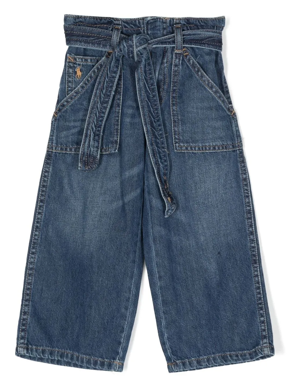 

Ralph Lauren Kids belted wide-leg jeans - Blue