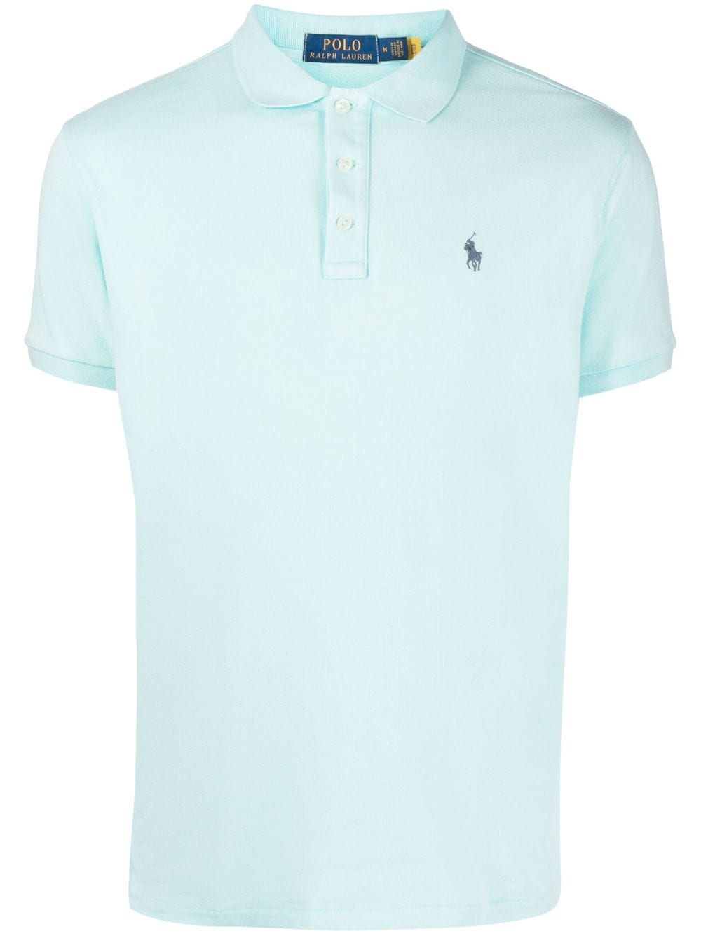 Polo Ralph Lauren Logo-print Short-sleeved Polo Shirt In Blau