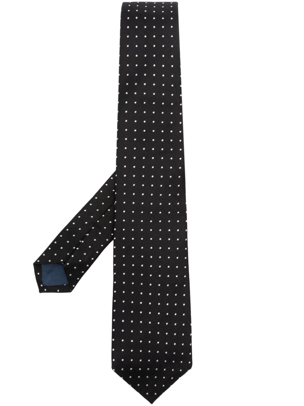 Polo Ralph Lauren Polka-dot Silk Tie In Black