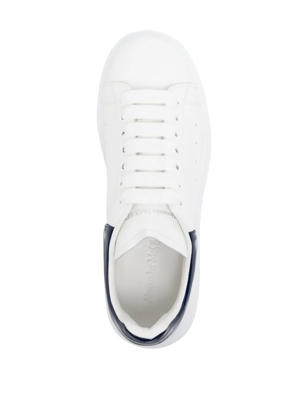Alexander Mcqueen Oversized Lace-up Leather Sneakers In White