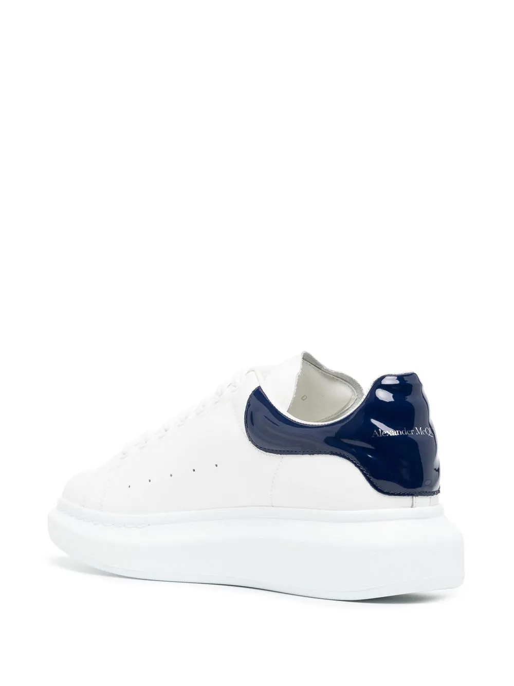 Alexander Mcqueen Oversized Lace-up Leather Sneakers In White