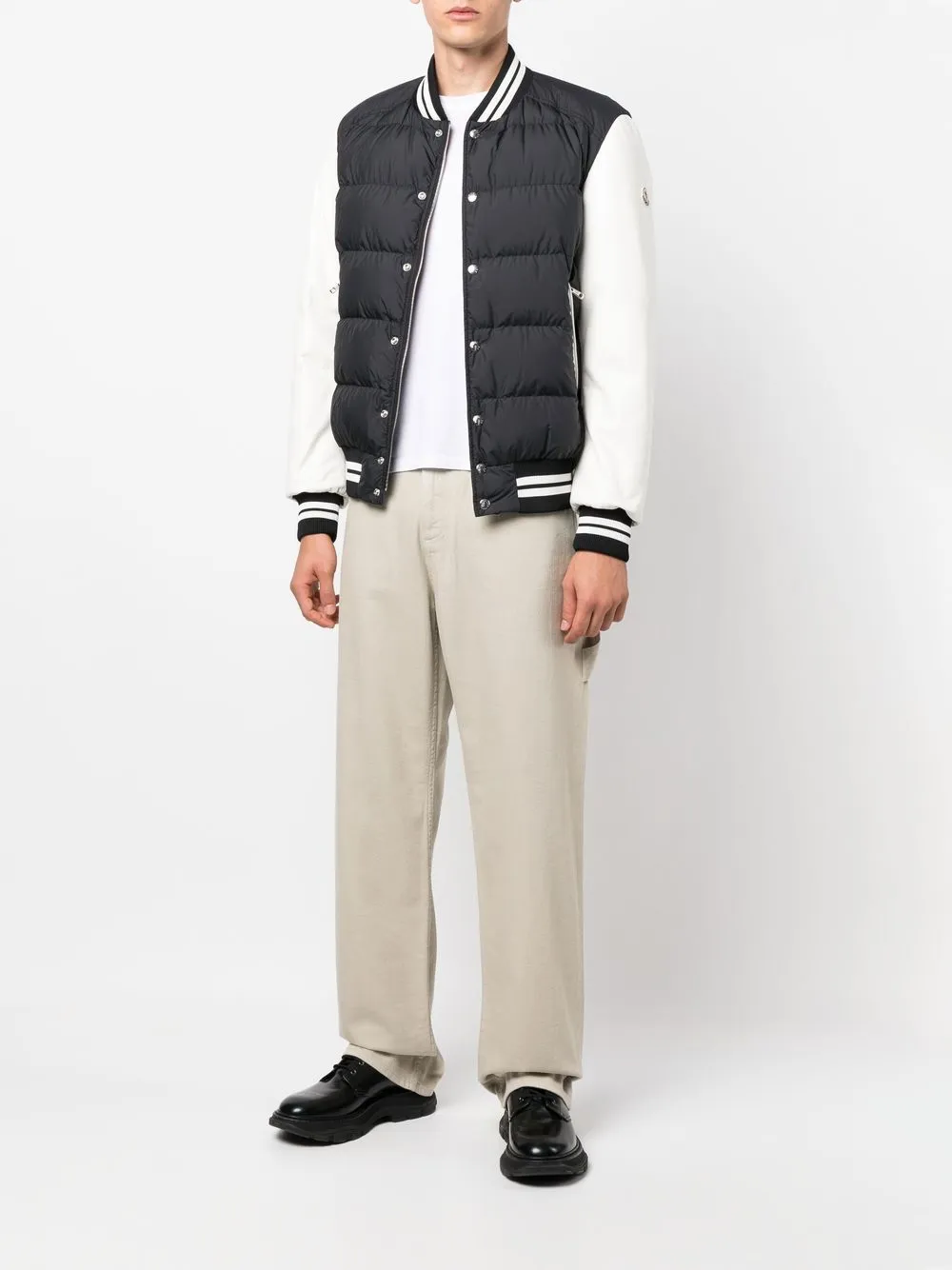 Moncler Broek met geborduurd logo - Beige