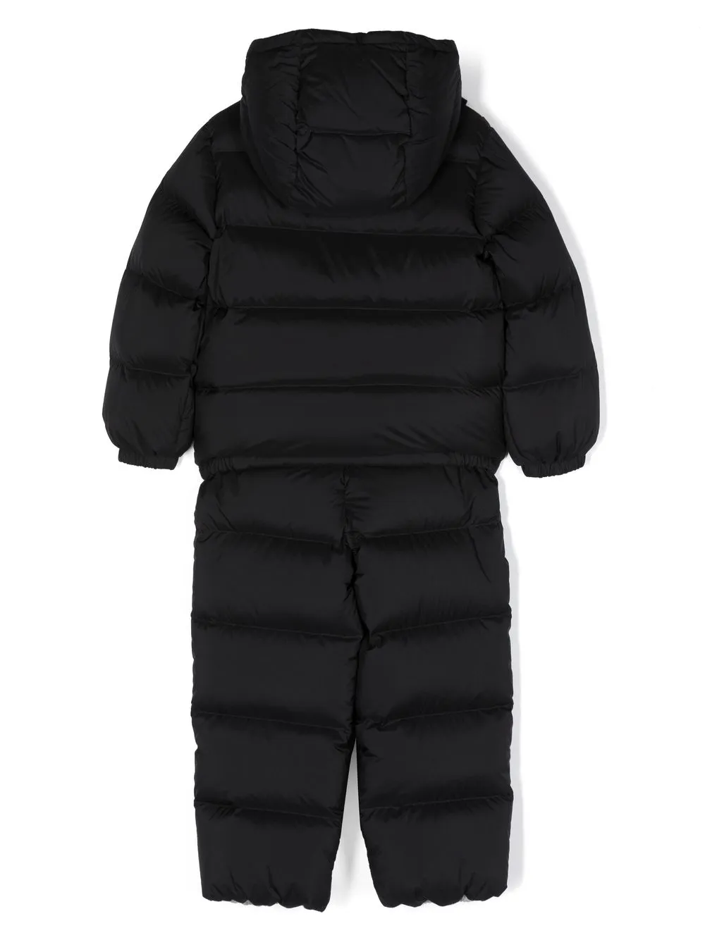 Moncler Enfant Skipak met logoprint - Zwart