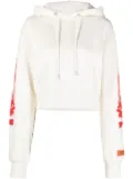 Heron Preston cropped cotton hoodie - Neutrals