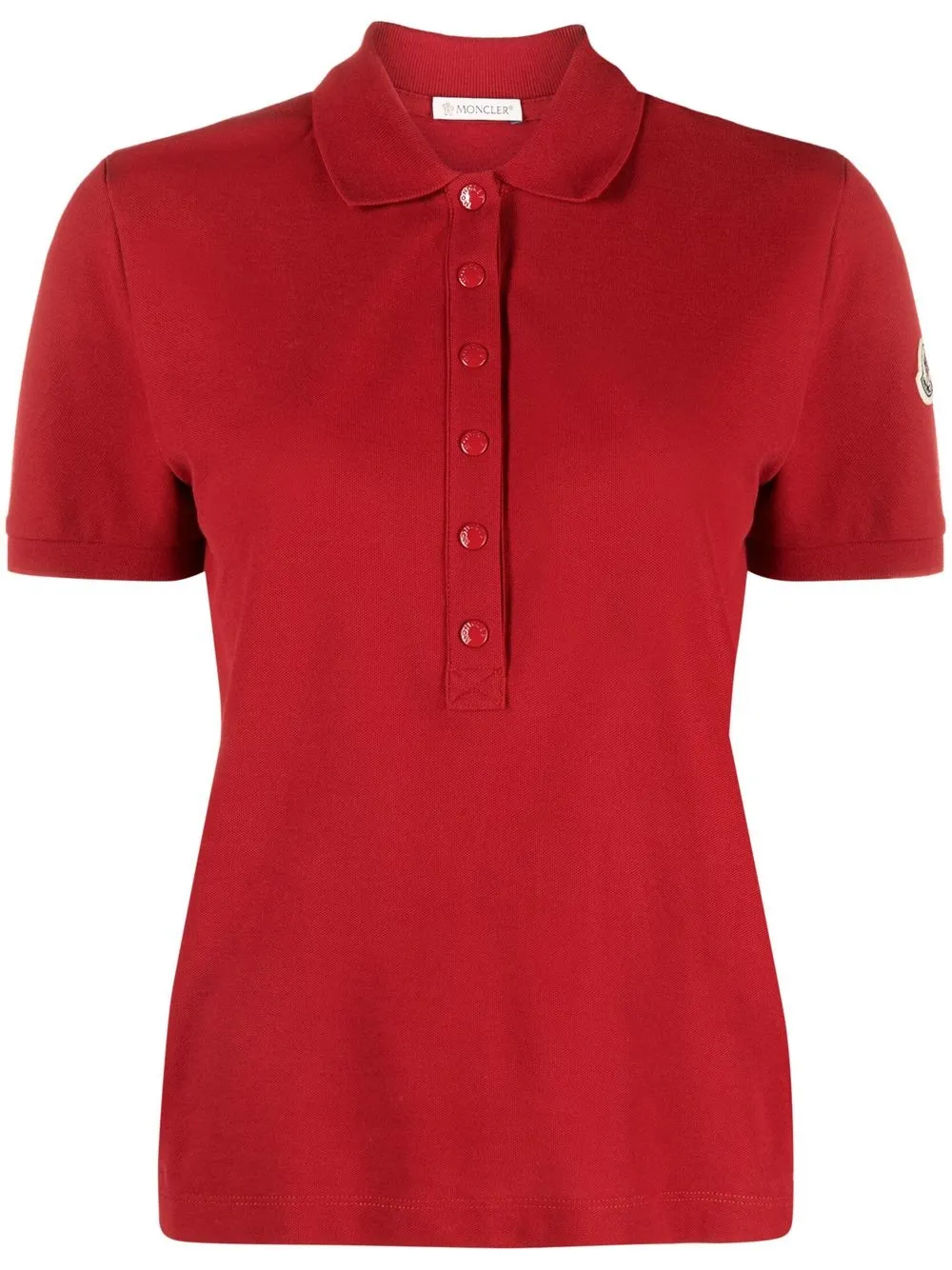

Moncler top con parche del logo - Rojo