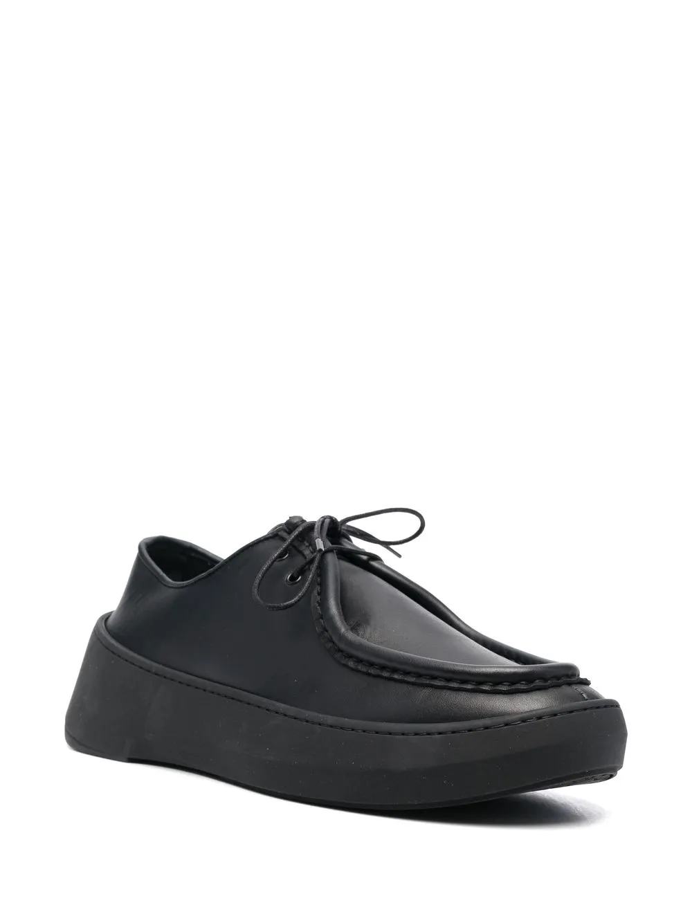 Hevo Murgese leren bootschoenen - Zwart