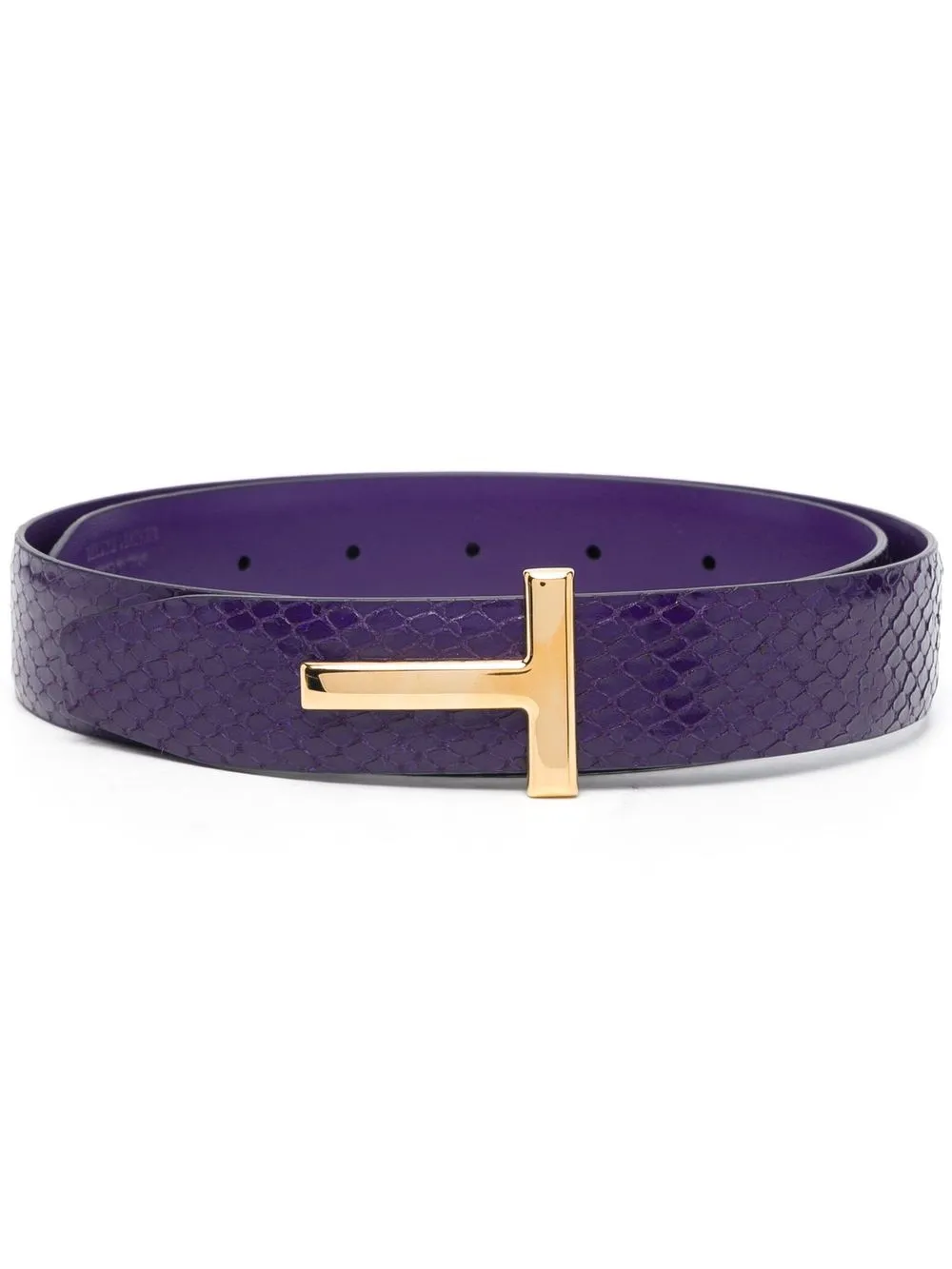 

TOM FORD crocodile-embossed leather belt - Purple