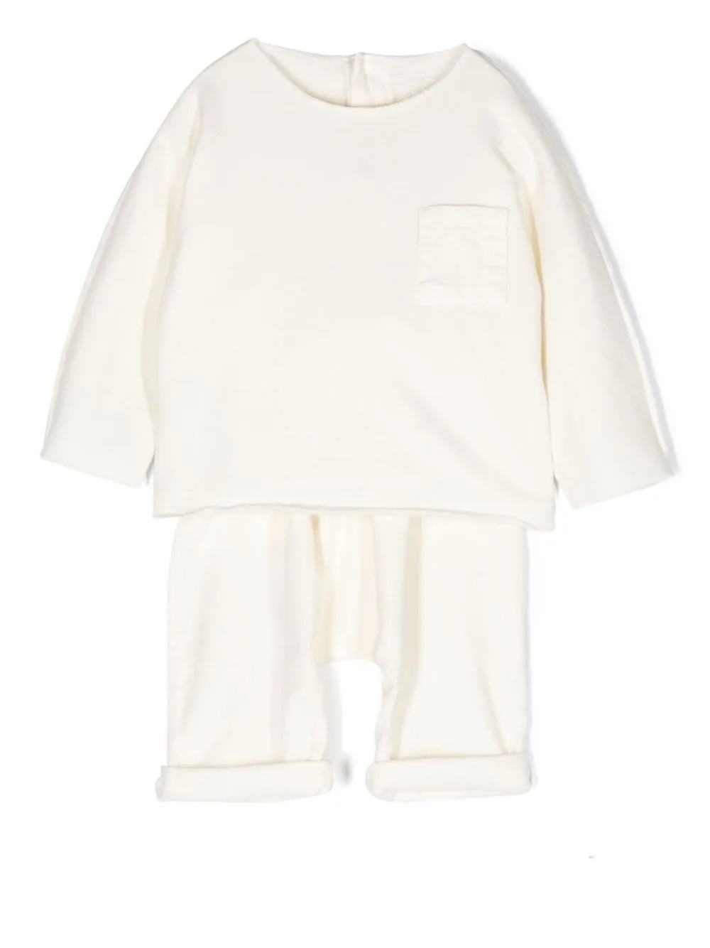 

TEDDY & MINOU cotton two-piece tracksuit - Neutrals