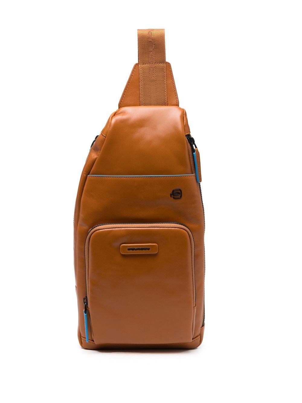 Piquadro Logo-patch Leather Backpack In Brown
