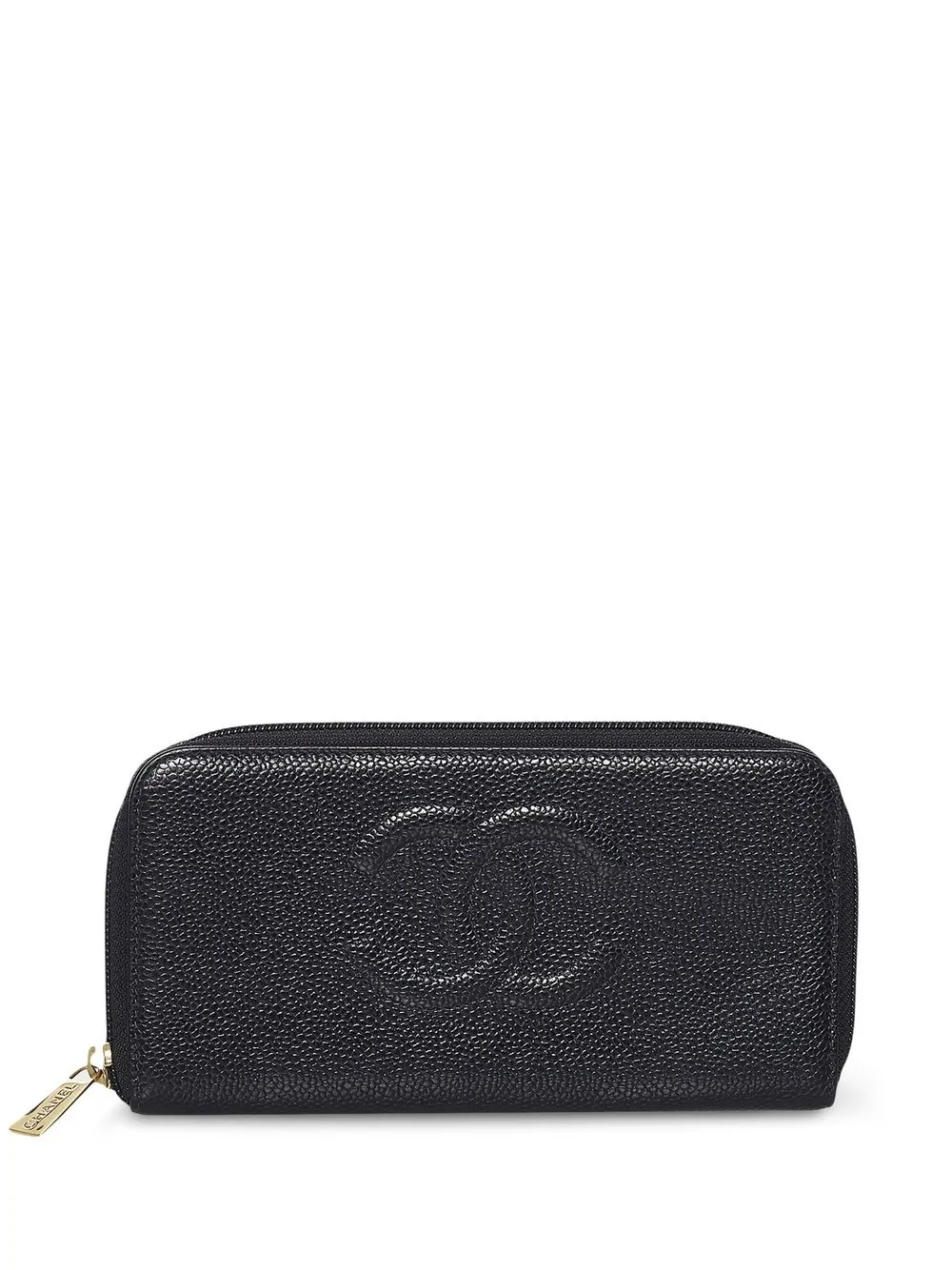 

Chanel Pre-Owned cartera con logo CC en relieve y cierre 2004-2005 - Negro