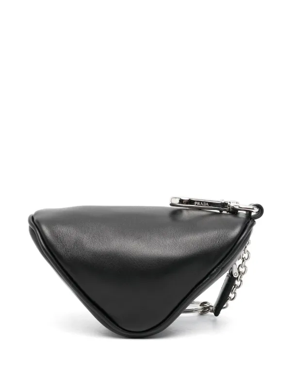 Prada レザーポーチ | ブラック | FARFETCH JP