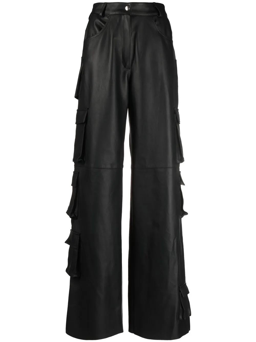 Almaz High-waisted Cargo Trousers In Black