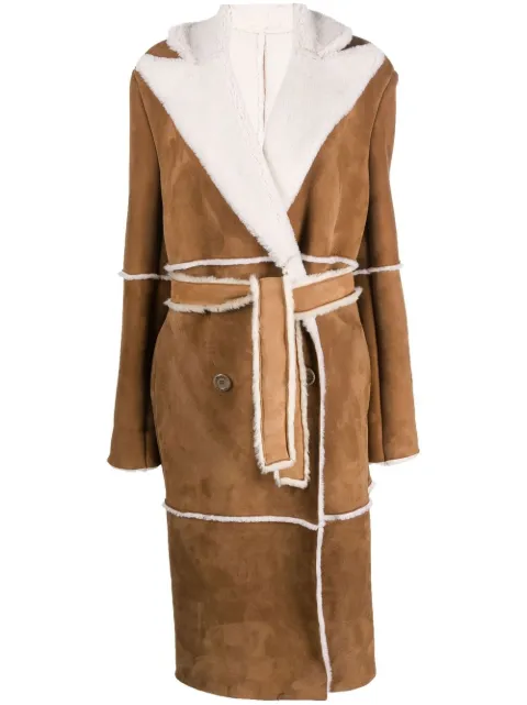 Almaz shearling-trim coat