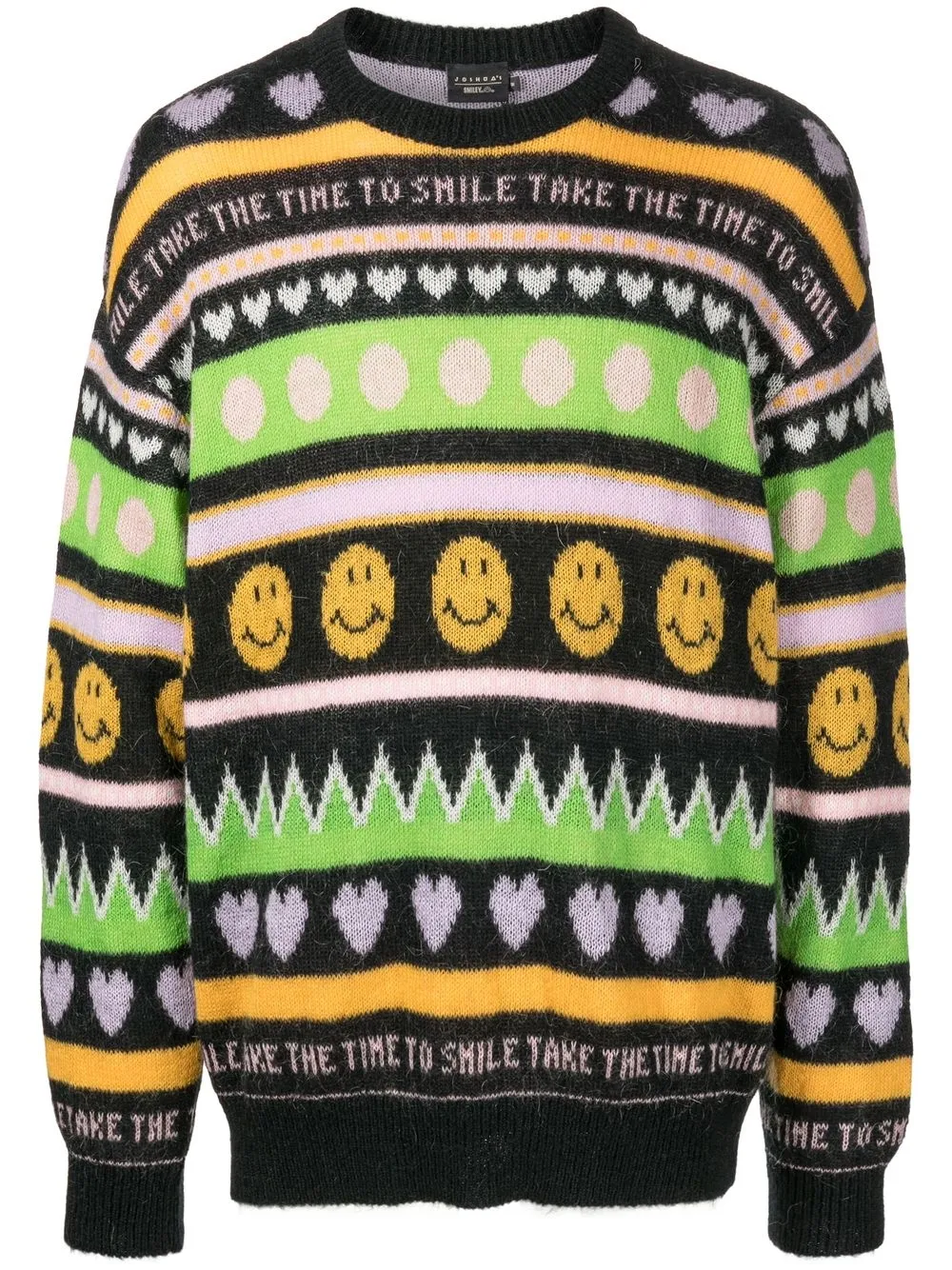 

Joshua Sanders graphic-print intarsia-knit jumper - Black