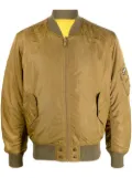 Diesel logo-patch zip-front jacket - Green