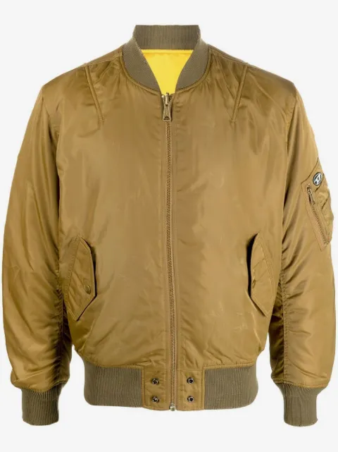 Diesel logo-patch zip-front jacket