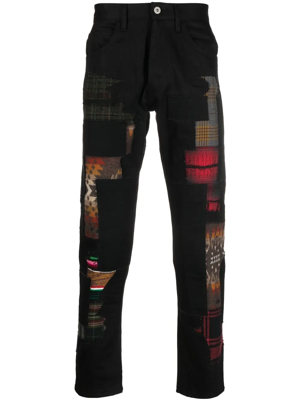 

Junya Watanabe MAN jeans rectos con diseño patchwork - Negro