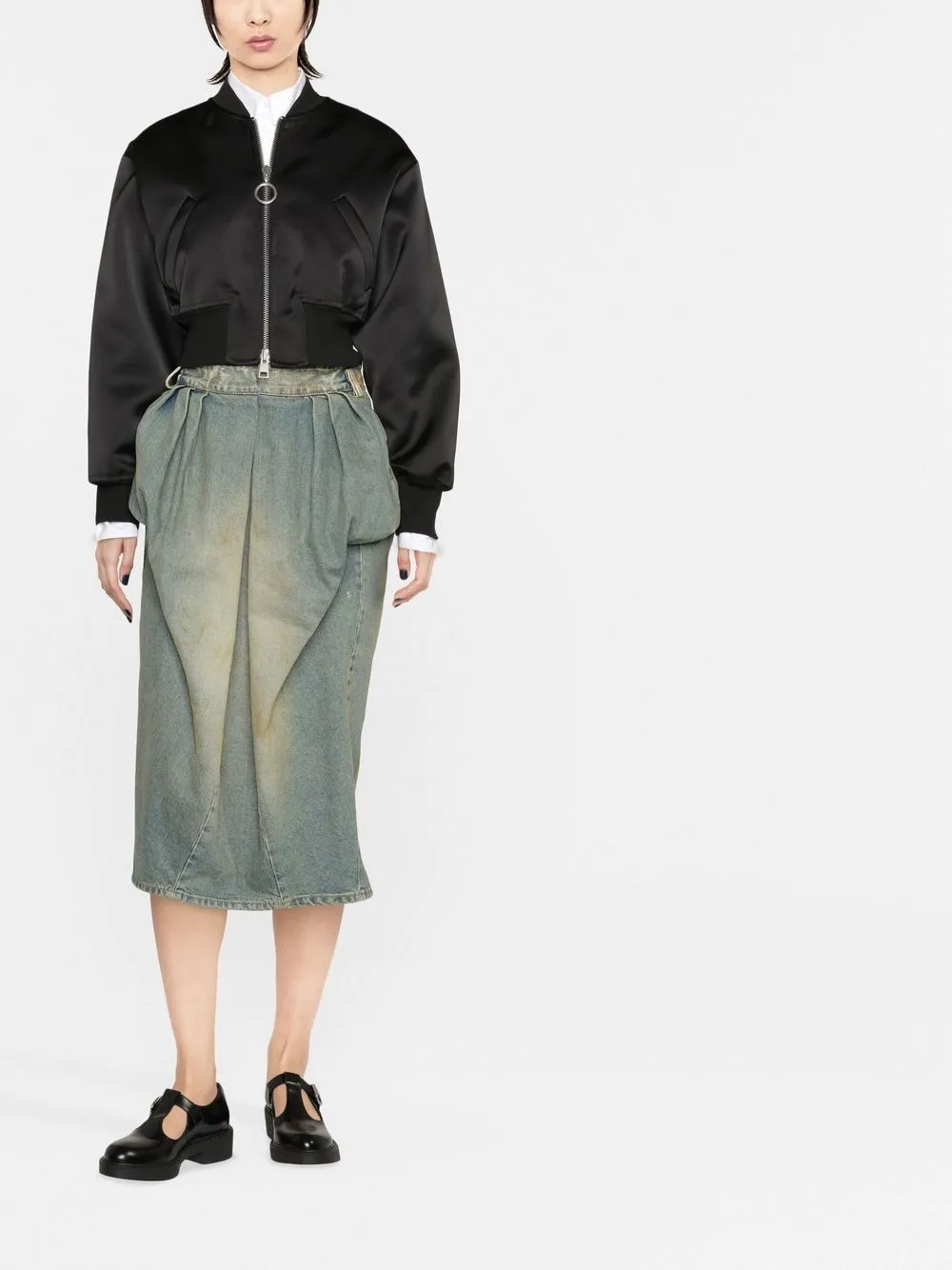 Maison Margiela Denim midi-rok - Blauw