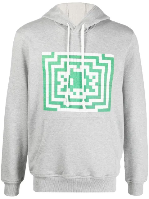 graphic-print drawstring hoodie