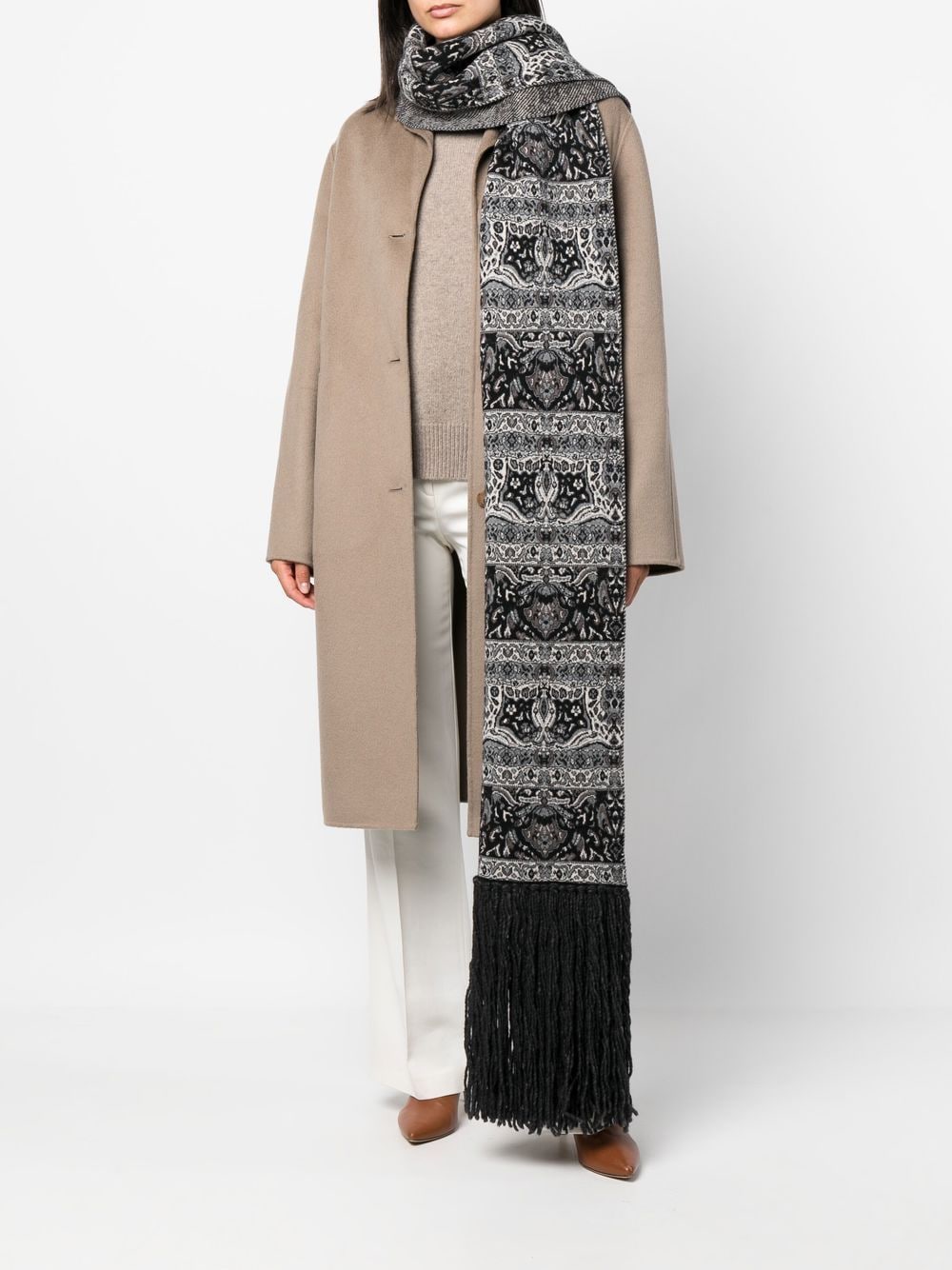 antonio marras oversized knit scarf - black