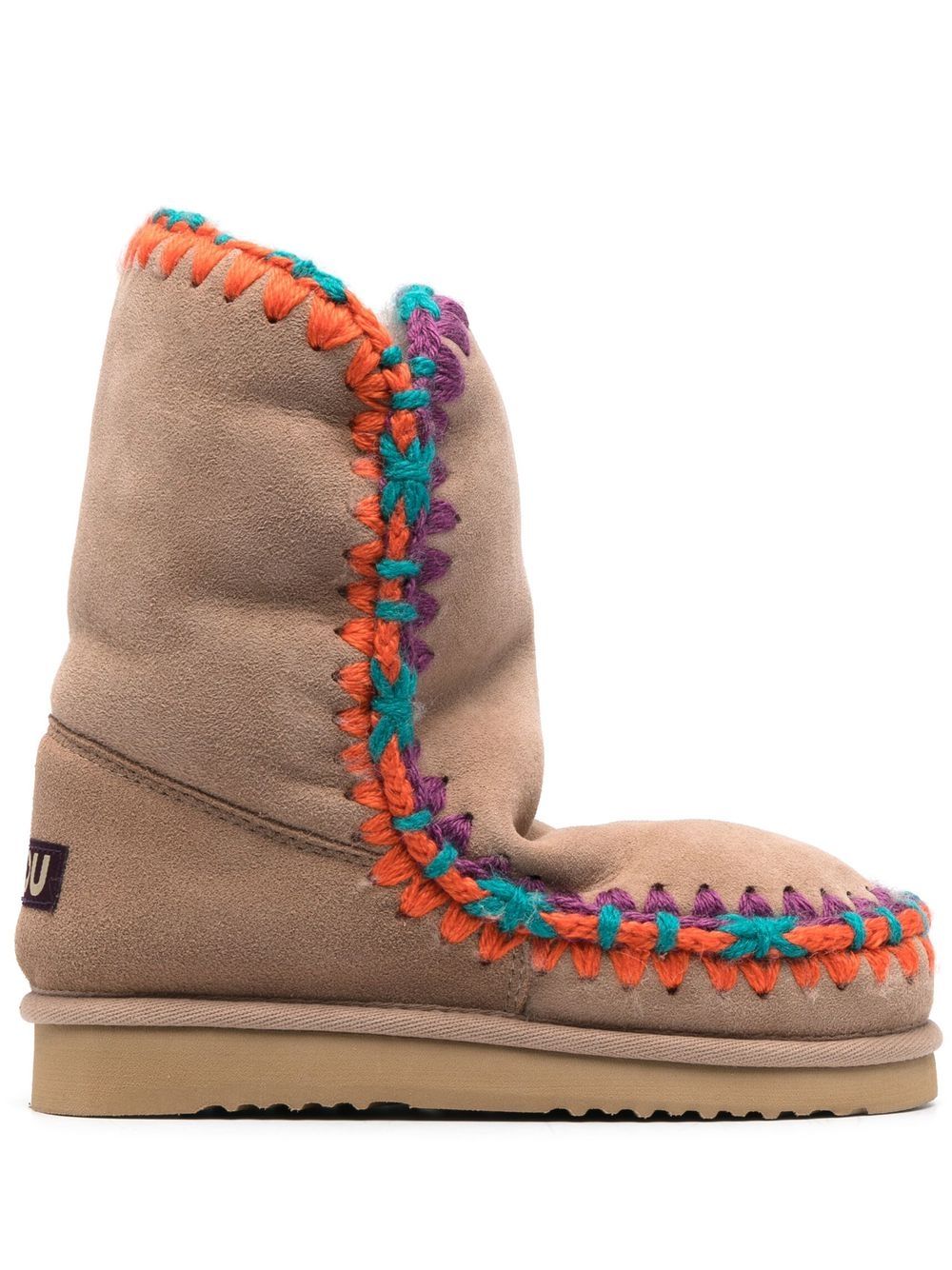 Mou Eskimo 24 contrast-stitch boots - Brown