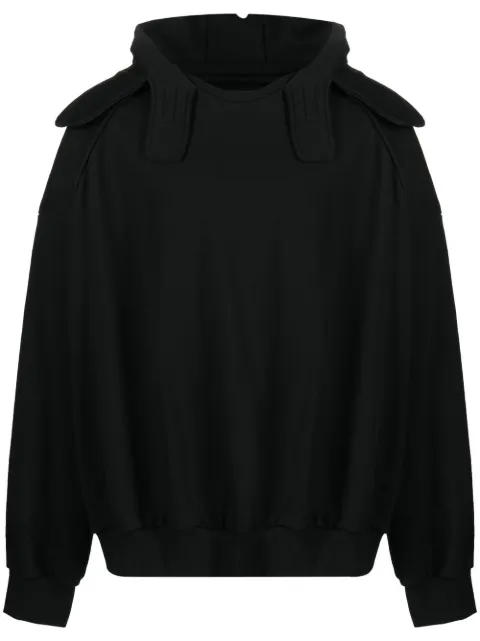 Juun.J logo-embroidered cotton hoodie