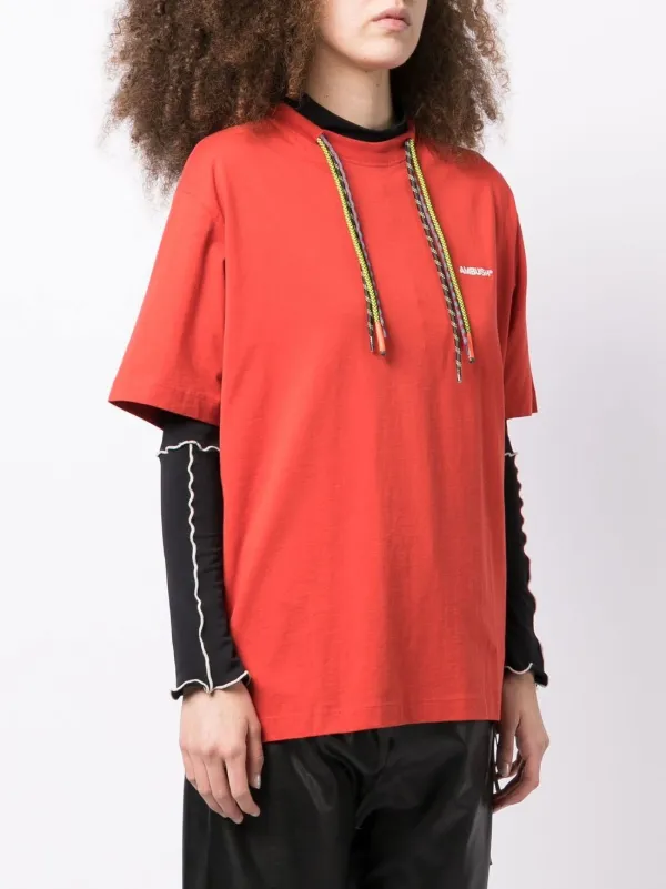AMBUSH レイヤード Tシャツ | レッド | FARFETCH JP